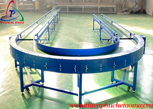 Băng tải góc cua 180 độ